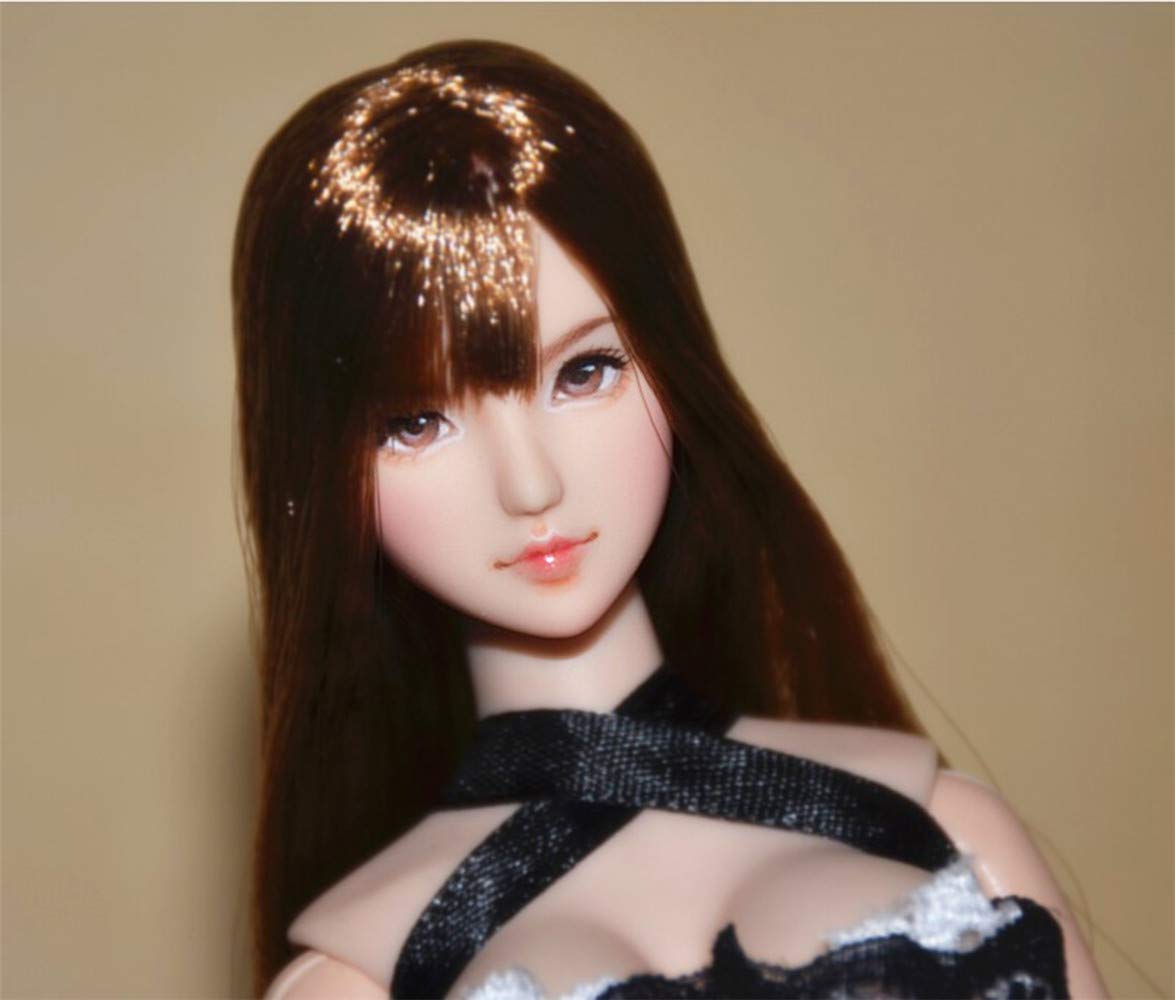 Amazon | FunPlus 1/6 フィギュア ドール 用 ヘッド 植毛タイプ